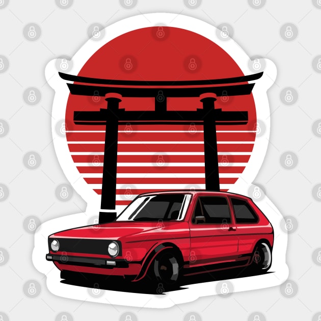 classic car Sticker by artoriaa